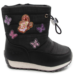 Śniegowce dla dziewczynki ocieplane Wojtyłko 4z24133 czarny