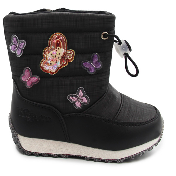 Śniegowce dla dziewczynki ocieplane Wojtyłko 4z24133 czarny