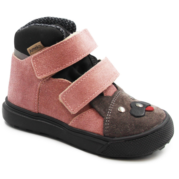 Dziewczęce Buty Ocieplane Na Wiosnę Jesień Z Wymienną Wkładką Ocieplaną Ameko Robin-Tedi-Brownrose