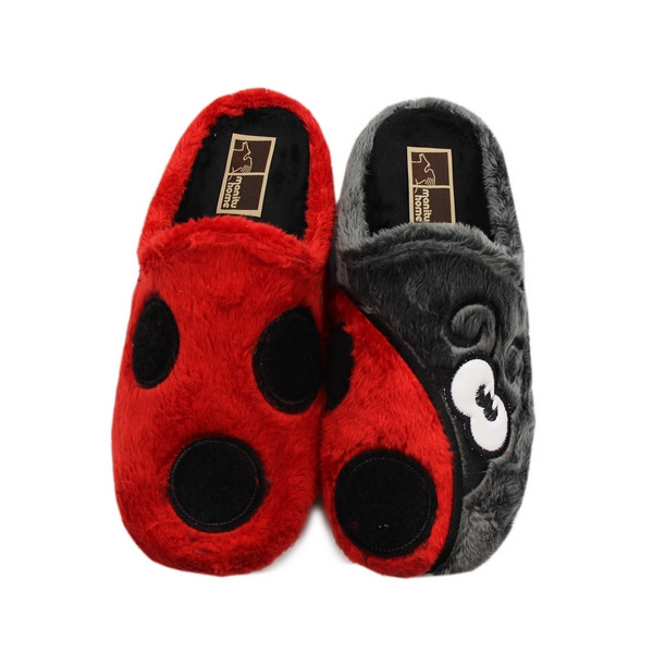 Kapcie Damskie Na Zimę Pluszowe Biedronka Manitu-Home 320103-04