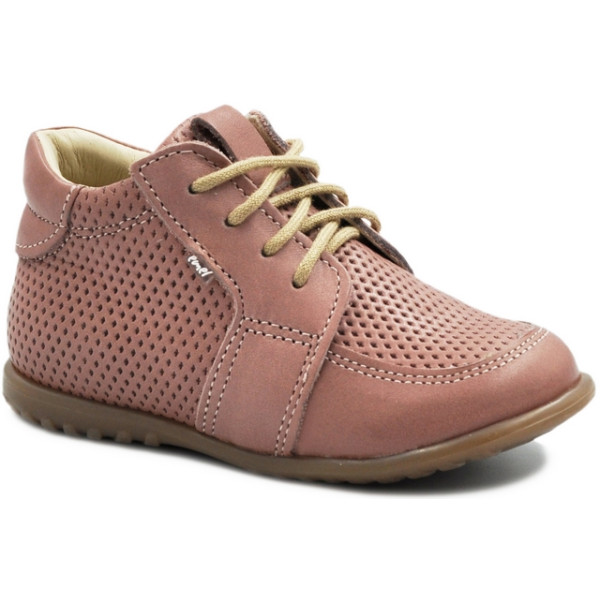 Trzewiki EMEL sznurowane skóra licowa dziewczęce e 1153A-7