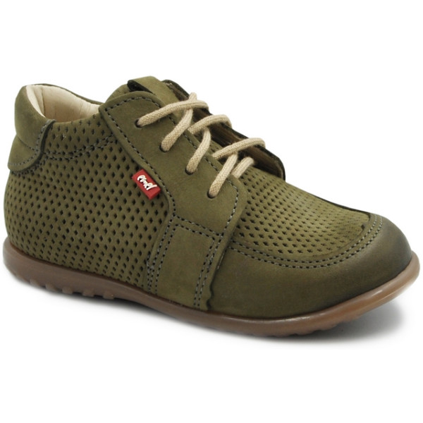 Trzewiki EMEL khaki wiązane sztywny zapiętek e 1153A-8