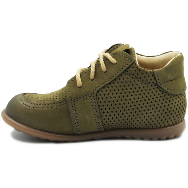 Trzewiki EMEL khaki wiązane sztywny zapiętek e 1153A-8