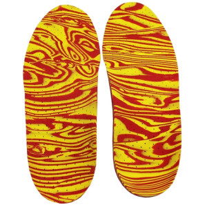 Wkładki ortopedyczne na płaskostopie podłużne koślawość kolan Correct LS czerwono żółte