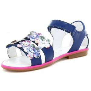 Dziewczęce sandały ze skóry naturalnej na lato Bartek t-19168/1dj