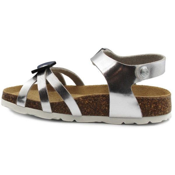 Srebrne eleganckie sandały dla dziewczynek na lato Genuins II gatunek