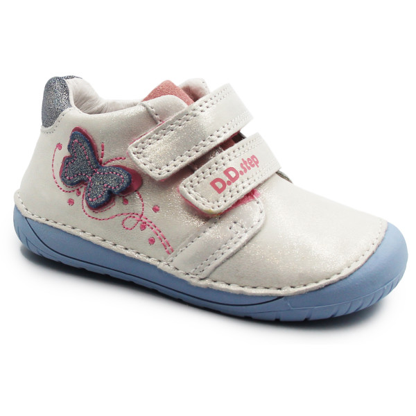 Buty Dziewczęce Błyszczące Na Wiosnę Motylek DD STEP s070-41929T White