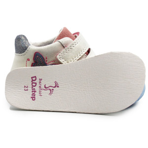Buty Dziewczęce Błyszczące Na Wiosnę Motylek DD STEP s070-41929T White