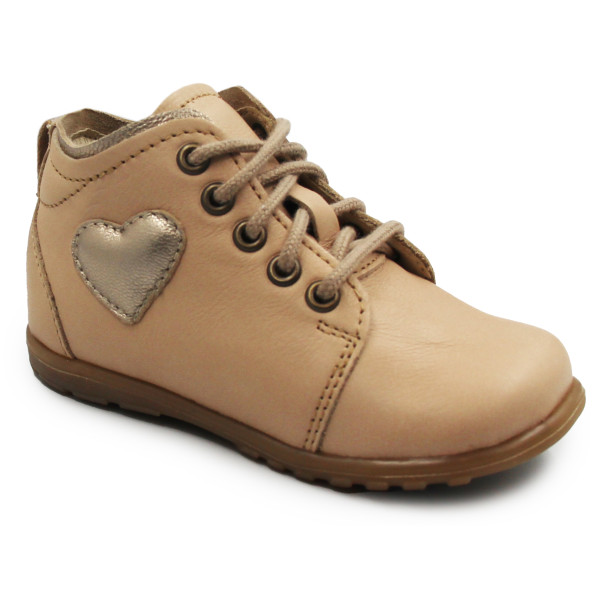 Buty Dla Dziewczynki Na Wiosnę Eleganckie Sznurowane Ameko a11Mia Nude