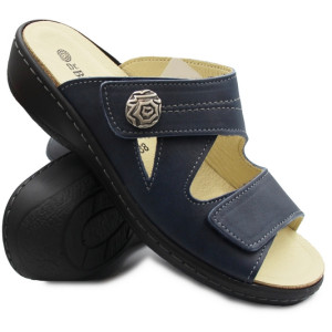 Klapki Damskie Skórzane Dr...