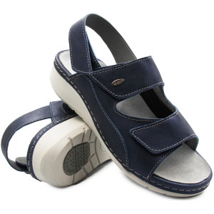 Skórzane Sandały Damskie...