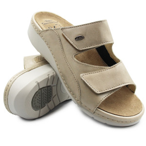 Skórzane Klapki Damskie...