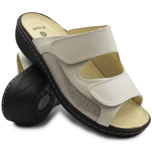 Klapki Damskie Skórzane Dr...