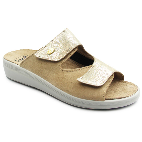 Klapki dla kobiet seniorów poszerzona tęgość na lato Scholl antonia elastic med mf312561075