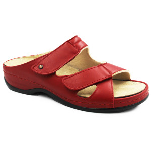 Klapki Damskie Czerwone Berkemann Janna 01027-283