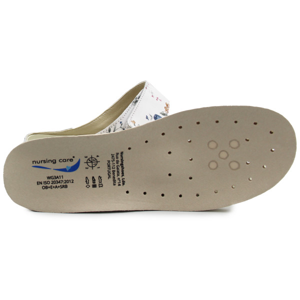 Klapki do pracy dla kobiet Nursing Care viena flowers WG8F1