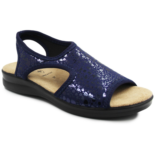 Eleganckie granatowe sandały na lato dla kobiet Sanital Flex 8041.17