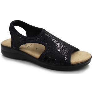 Damskie Sandały Dla Seniora Miękkie Sanital Flex eximp 8041.17 czarny