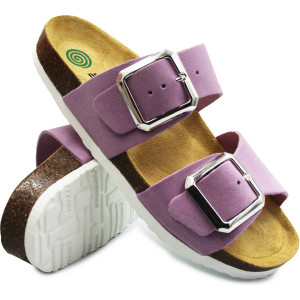 Fioletowe Klapki Damskie Na...