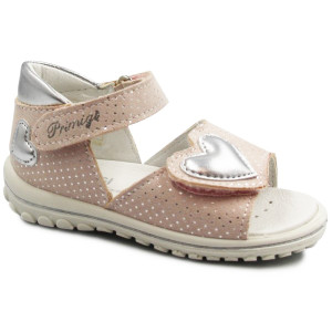 Sandały Dla Dziewczynek Różowe Z Serduszkiem Primigi 3860811