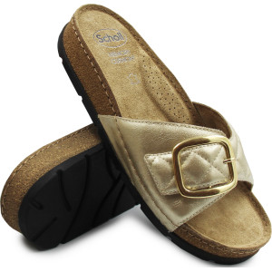 Klapki Damskie Złote Scholl...