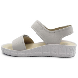 Damskie Sandały Białe Skórzane Helios 136