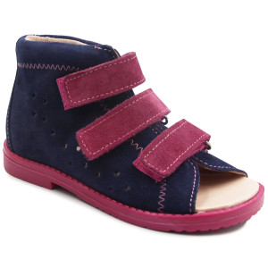 Buty profilaktyczne sandały ortopedyczne z obcasem thomasa dla dziewczynki Dawid 1041,1042,1043