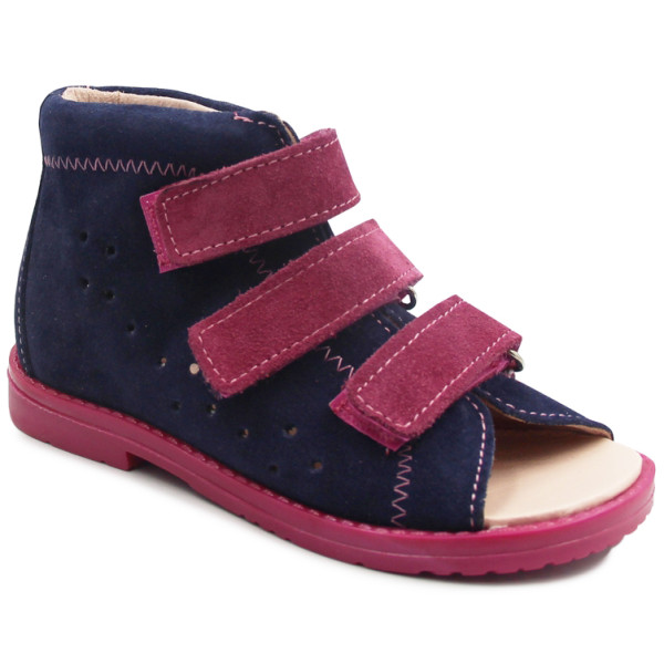 Buty profilaktyczne sandały ortopedyczne z obcasem thomasa dla dziewczynki Dawid 1041,1042,1043