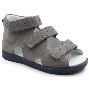 Kapcie profilaktyczne dla chłopca z obcasem thomasa Kornecki OR 103 morski szary