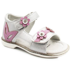 Sandały Dziewczęce Wojtyłko Srebrne 1s22302