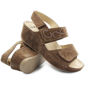 Sandały Damskie Na Koturnie...