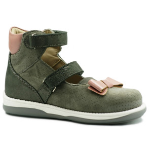 Ortopedyczne sandałki dla dziewczynek z zakrytymi palcami Kokardka MEMO ANNA