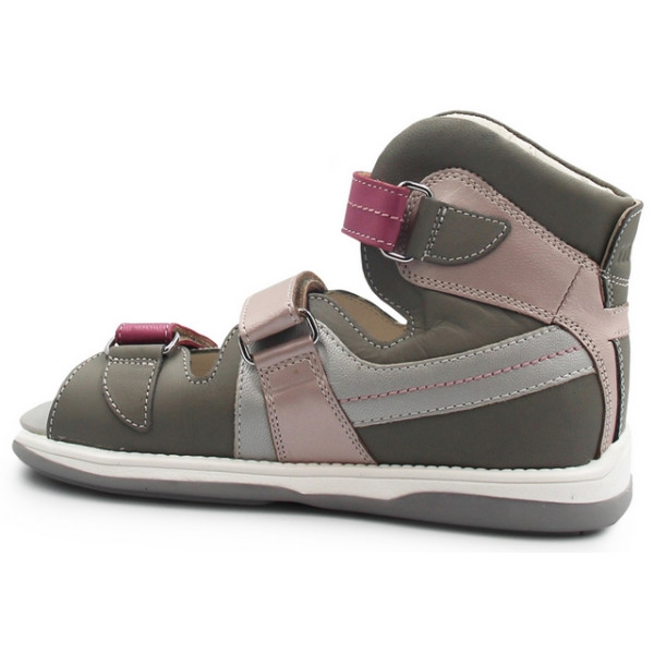 Sandały z wysokim zapiętkiem dla dziewczynek na rzepy MEMO IRIS