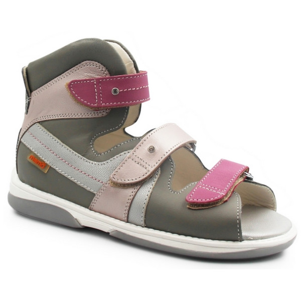 Sandały z wysokim zapiętkiem dla dziewczynek na rzepy MEMO IRIS