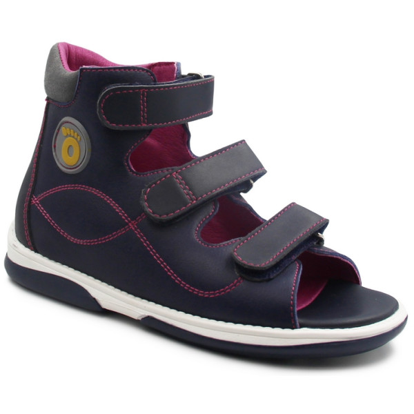 Dziewczęce sandały ortopedyczne na rzepy MEMO BETTI