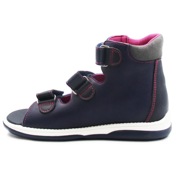 Dziewczęce sandały ortopedyczne na rzepy MEMO BETTI