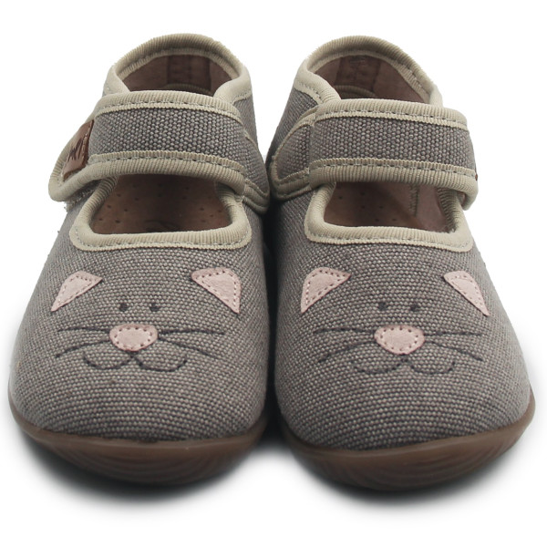 Kapcie Dla Dziewczynki Na Rzep Elastyczna Podeszwa Emel ek 4000C-1