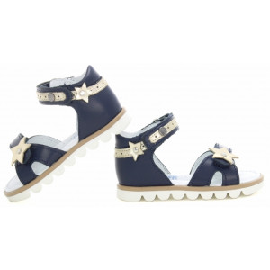 Granatowe eleganckie sandały dla dziewczynek na lato Bartek w-31946/spx