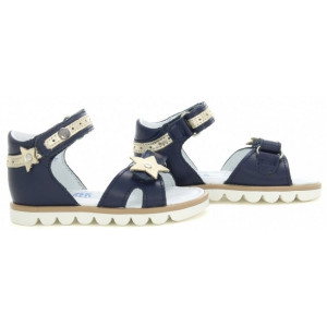 Granatowe eleganckie sandały dla dziewczynek na lato Bartek w-31946/spx