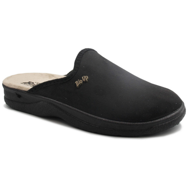 Czarne klapki kapcie męskie Bio Up GE 617 Strech Nero Black