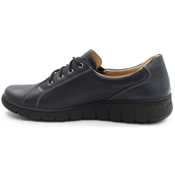 Damskie Buty Na Jesień Sportowe Skórzane Helios 429 granat