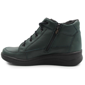 Ocieplone Buty Damskie Na Zimę Sznurowane Helios 553 Zielony