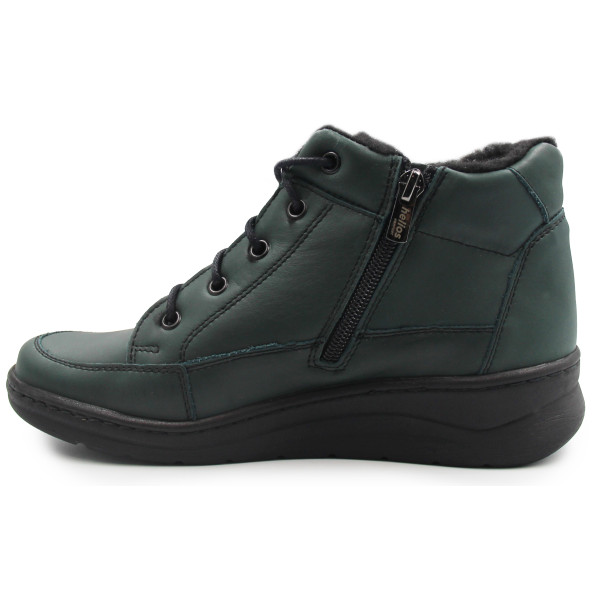 Ocieplone Buty Damskie Na Zimę Sznurowane Helios 553 Zielony