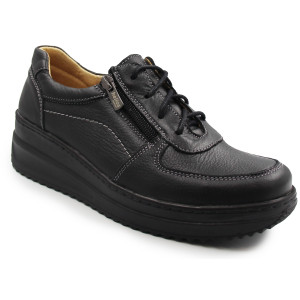 Skórzane Buty Damskie Na Jesień Czarne Helios 419