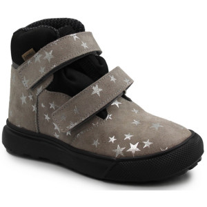 Buty Dla Dziewczynki Na Wiosnę i Jesień Lekko Ocieplane Ameko Robin Szare Gwiazdki