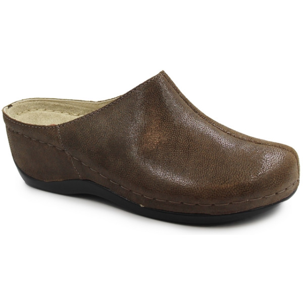 Damskie Klapki Skórzane Koturna Jada 01753-473