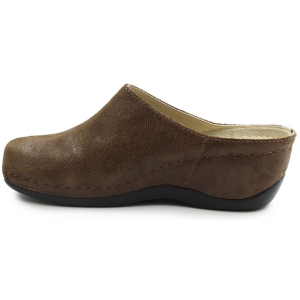 Damskie Klapki Skórzane Koturna Jada 01753-473