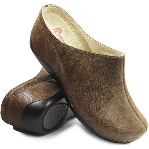 Damskie Klapki Skórzane...