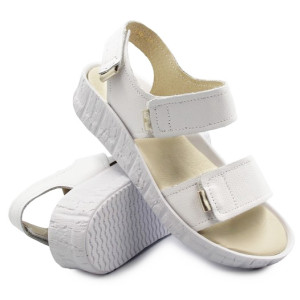 Damskie Sandały Białe...