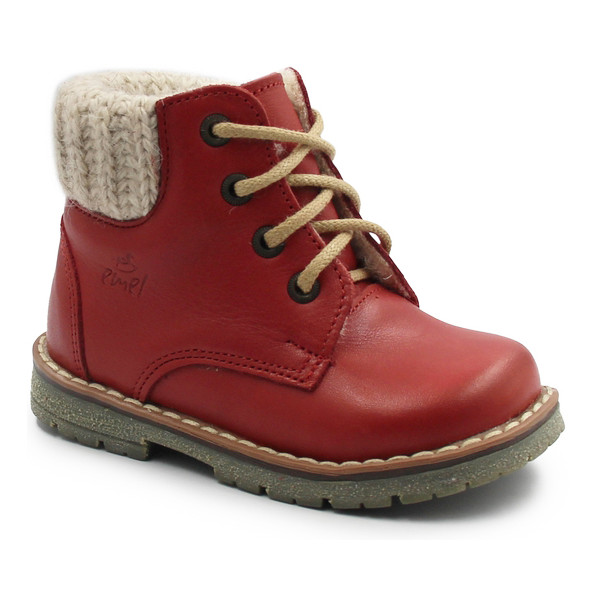 Ocieplane Czerwone Kozaki Dziecięce Emel e 2540a-4